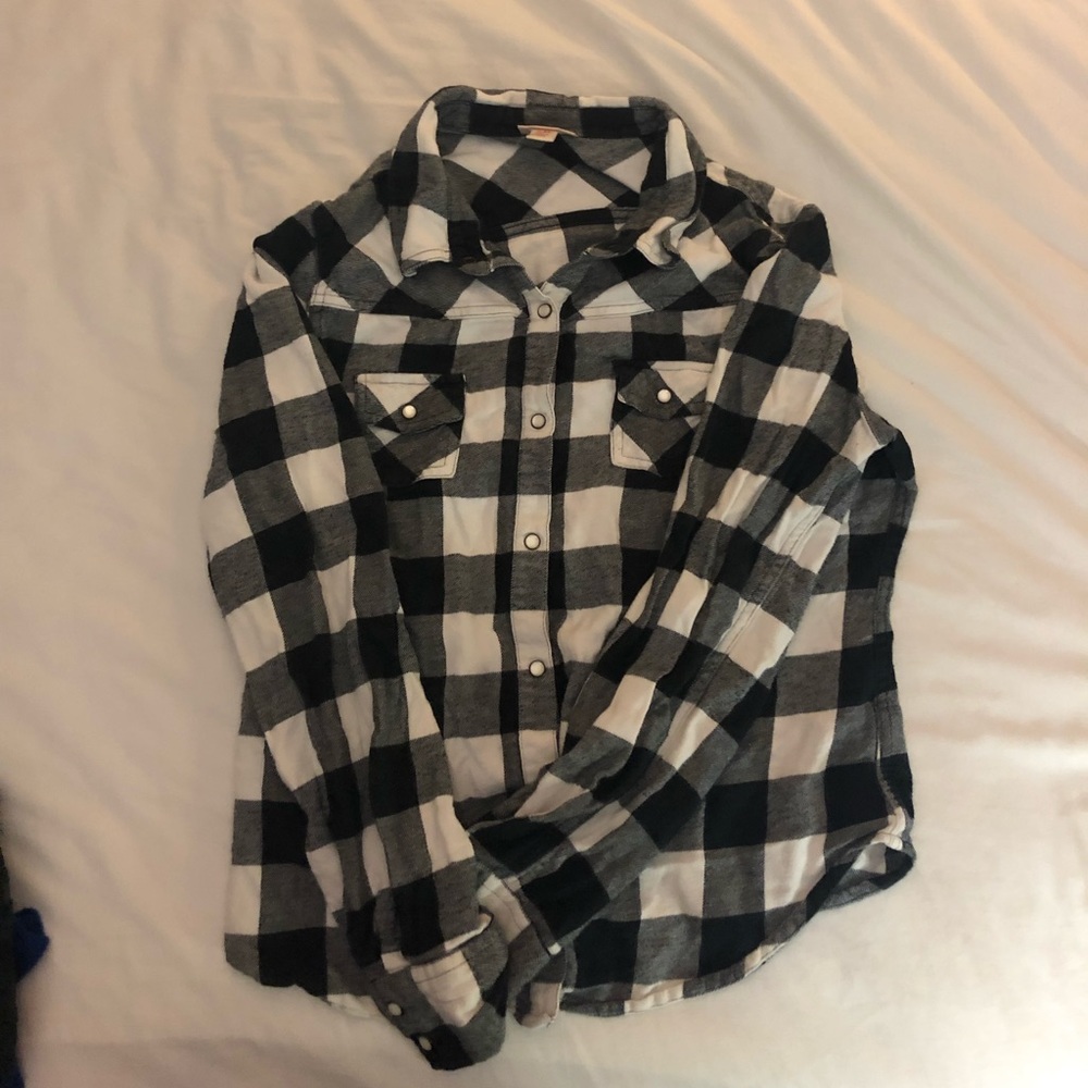 Cozy black and white flannel